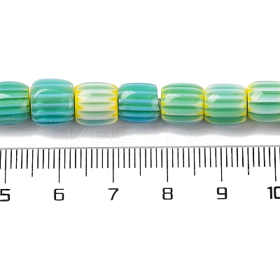 Handmade Lampwork Chevron Beads Strands LAMP-K041-01B-23-1