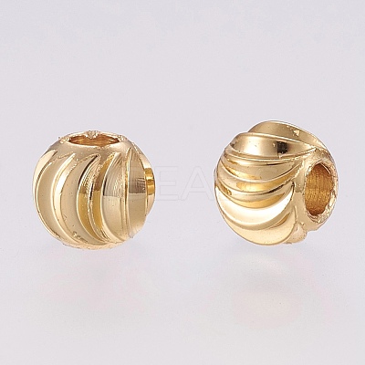 Brass Spacer Beads X-KK-G312-01G-5mm-G-1