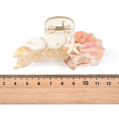 Shell & Starfish Shape Natural Shell Hair Claw Clips PHAR-TA000008-1