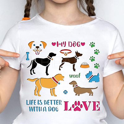 Plastic Reusable Drawing Painting Stencils Templates DIY-WH0172-302-1