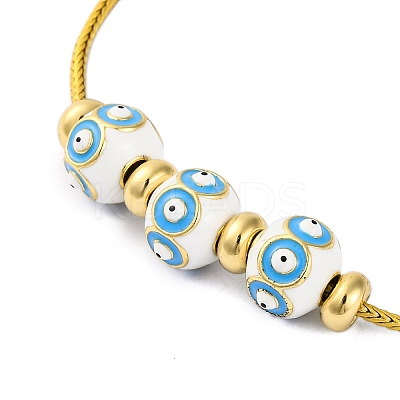 Brass European Bracelets BJEW-C080-03G-08-1
