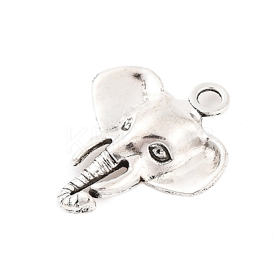 Tibetan Style Alloy Elephant Pendants X-TIBEP-1478-AS-LF-1