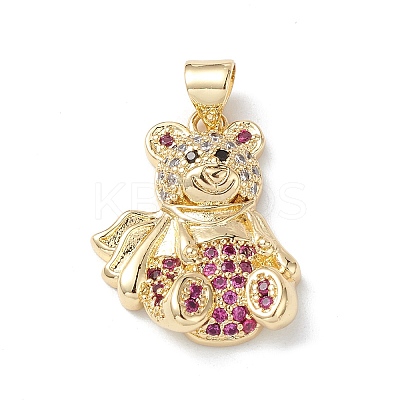 Brass Micro Pave Cubic Zirconia Pendants KK-M240-16-1
