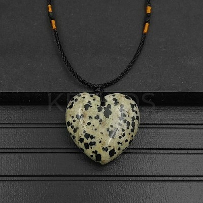 Natural Dalmatian Jasper Pendant Necklaces XA8803-07-1