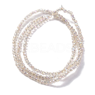 Transparent Electroplate Glass Beads Strands EGLA-H107-01A-AB05-1
