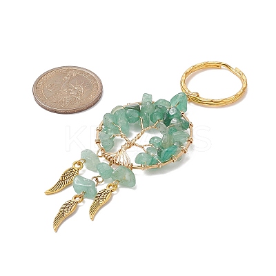 Woven Net/Web with Wing Pendant Keychain KEYC-JKC00481-03-1