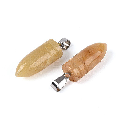 Natural Topaz Jade Pendants G-N349-16P-06-1