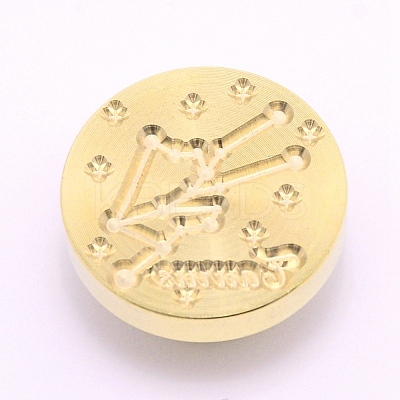 Brass Wax Sealing Stamp Head AJEW-TAC0026-01LG-02-1
