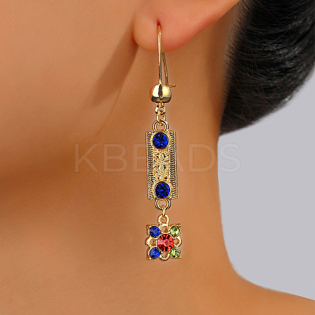 Fashionable Classic Brass Flower Dangle Earrings for Women DY2162-1-1
