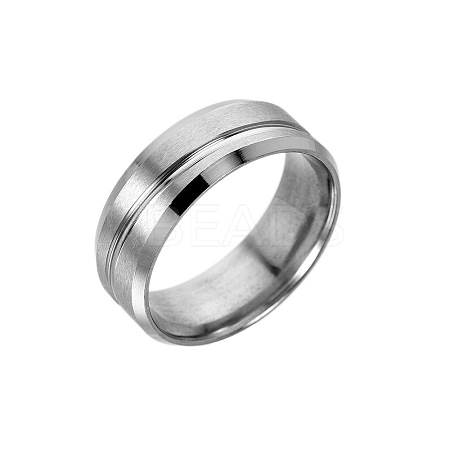 Tarnish Resistant 316L Surgical Stainless Steel Wide Band Finger Rings RJEW-T005-10-27C-1