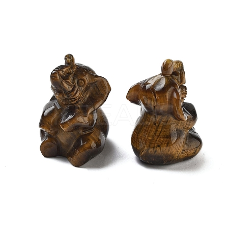 Natural Tiger Eye Carved Figurines DJEW-L023-D07-1
