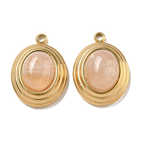 Natural Rose Quartz Pendants STAS-L025-007G-05-1
