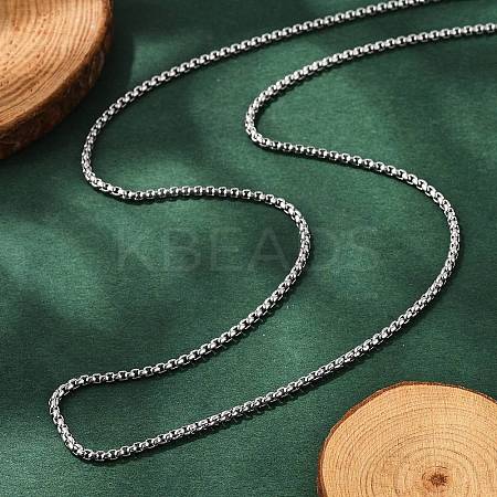Non-Tarnish 304 Stainless Steel Rolo Chain Necklaces LS-NJEW-L047-02B-P-1