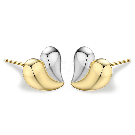 S925 Sterling Silver Heart Stud Earrings JQ5379-3-1