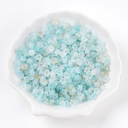 Frosted Transparent Acrylic Beads OACR-N137-72I-1