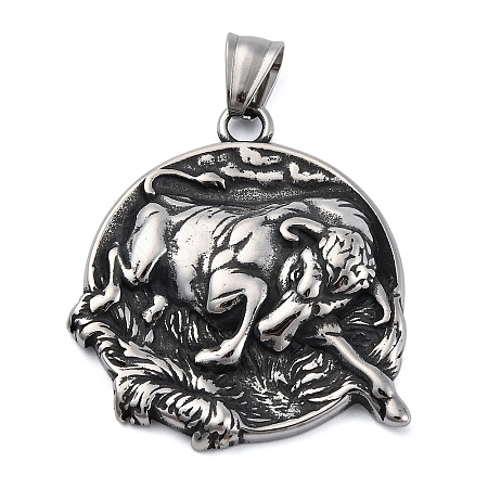 304 Stainless Steel Pendants STAS-P367-04AS-1