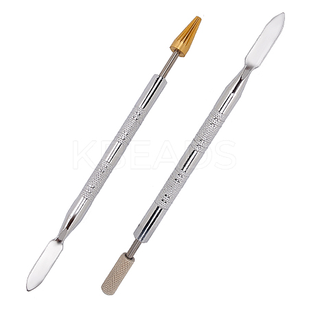 Gorgecraft Stainless Steel Double Side Leather Edge Dye Pen TOOL-GF0001-22-1