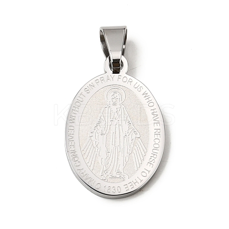 Non-Tarnish 304 Stainless Steel Pendants STAS-C102-09B-P-1