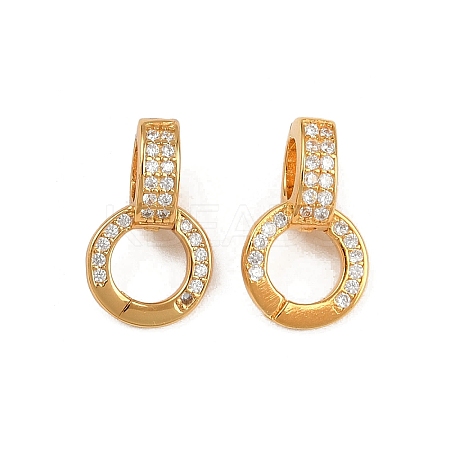 Rack Plating 925 Sterling Silver Micro Pave Clear Cubic Zirconia Enhancer Shortener Bails STER-H105-05G-1