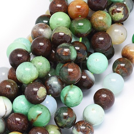Natural Serpentine Beads Strands G-O180-04-12mm-1
