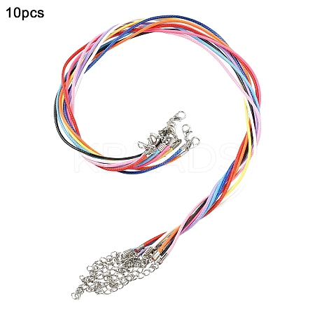 10 Colors Waxed Cotton Cord Necklace Making MAK-YW0001-17D-1