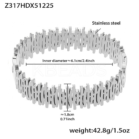 316L Surgical Stainless Steel Hinged Bangles for Women WG72D80-01-1