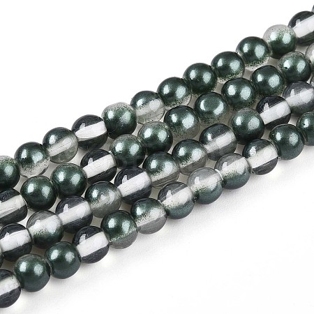 Baking Paint Transparent Glass Beads X1-DGLA-N011-4mm-07-1