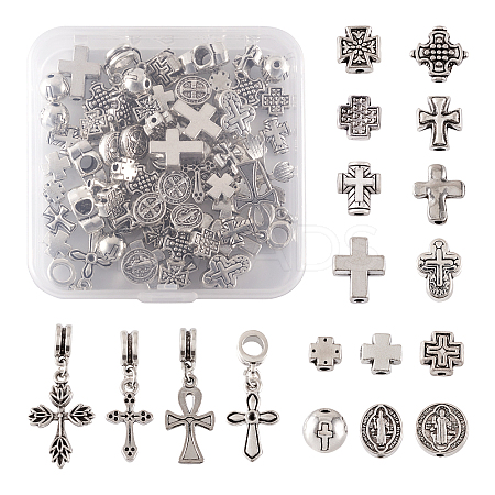 Tibetan Style Alloy Beads TIBEB-TA0001-17AS-1