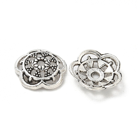Tibetan Style Alloy Bead Caps TIBE-P003-75AS-1
