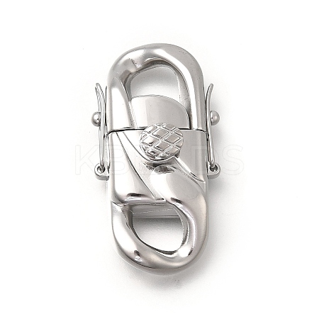 304 Stainless Steel Twister Clasps STAS-D382-05E-P-1