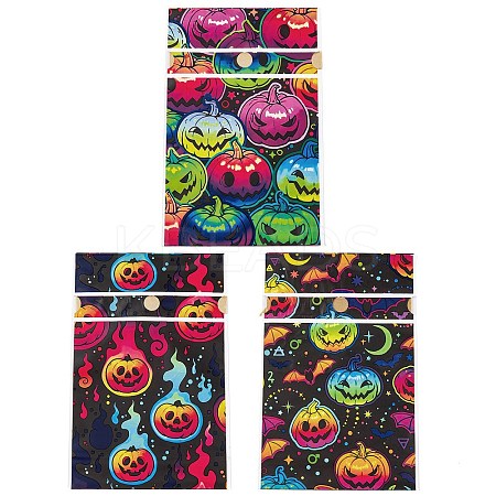 50Pcs Rectangle Halloween Candy Plastic Bags ABAG-U001-01C-1