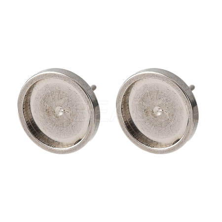 201 Stainless Steel Stud Earring Findings STAS-D379-10D-P-1