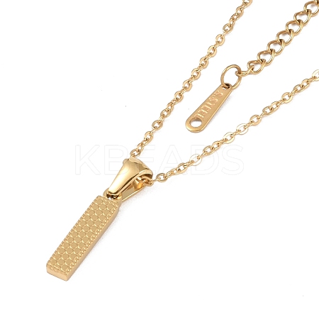 Ion Plating(IP) Initial Letter 304 Stainless Steel Pendant Necklaces NJEW-M199-01G-I-1