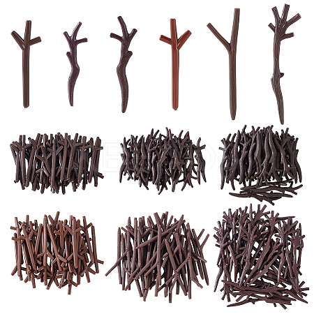 240Pcs 6 Styles Resin Snowman Hands DIY-GA0008-15-1