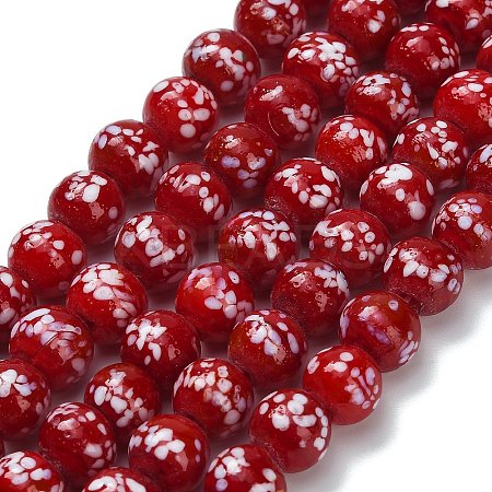 Handmade Lampwork Beads Strands LAMP-H071-01C-04-1