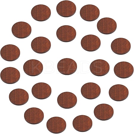 Painted Wood Cabochons WOOD-NB0001-30-1