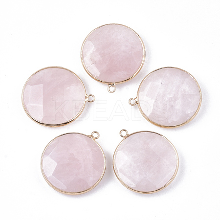 Natural Rose Quartz Pendants G-S344-54-1