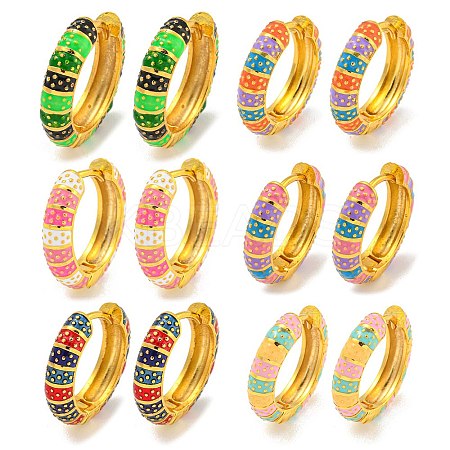Rack Plating Brass Hoop Earrings EJEW-C102-44G-1