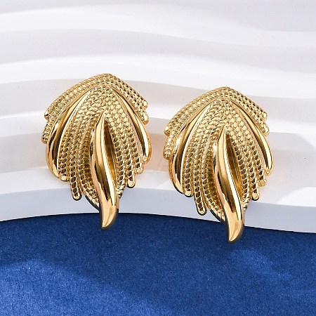 304 Stainless Steel Stud Earrings for Women EJEW-F357-05G-1