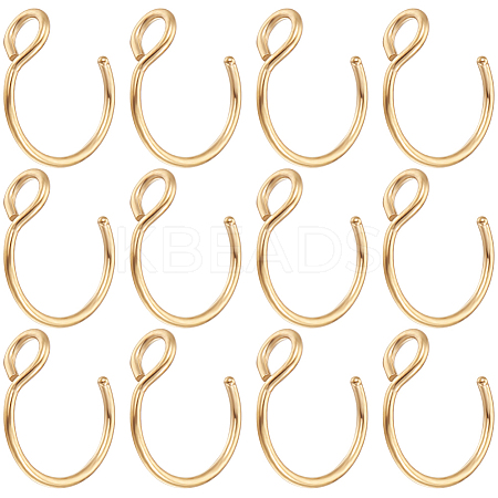 30Pcs 304 Stainless Steel Clip on Nose Ring Findings STAS-BBC0003-95G-1