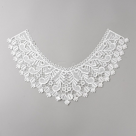 Milk Silk Embroidered Floral Lace Collar DIY-WH0504-123A-1
