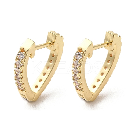 Rack Plating Brass Micro Pave Cubic Zirconia Hoop Earrings EJEW-A031-16G-1