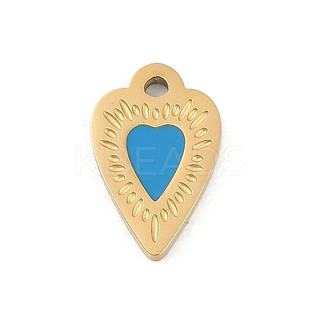304 Stainless Steel Enamel Charms STAS-I325-054G-02-1