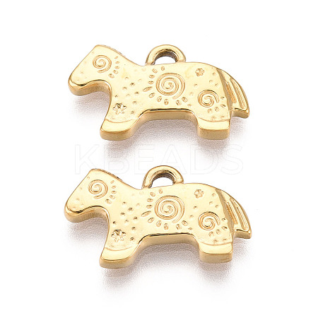 304 Stainless Steel Pendants STAS-T068-35G-1