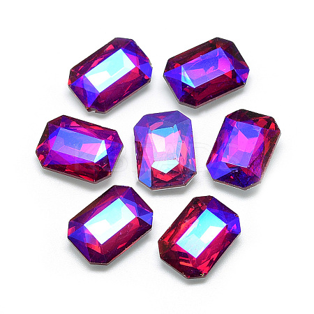Pointed Back Glass Rhinestone Cabochons RGLA-T019-13x18mm-03-1