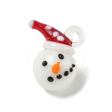 Christmas Handmade Lampwork Pendants LS-LAMP-L081-01I-1