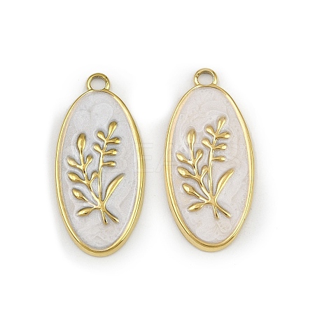 304 Stainless Steel Enamel Pendants STAS-L302-14G-1