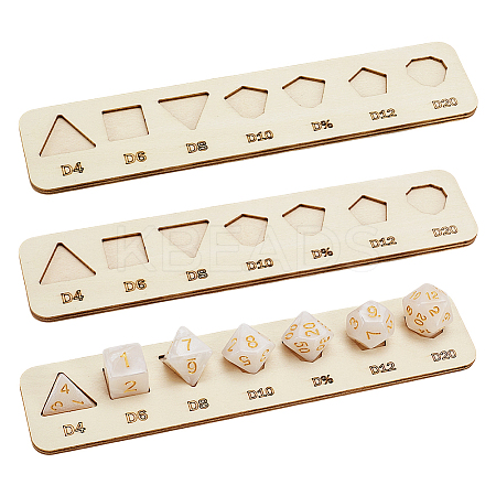 1 Set 3Pcs Wooden Dice Organizer Jewelry Trays ODIS-BC0001-15-1-1