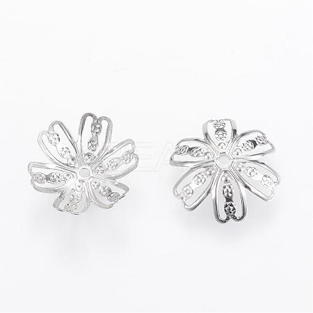Tarnish Resistant 304 Stainless Steel Fancy Bead Caps STAS-Q207-05-1