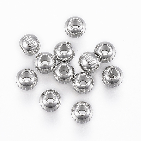 Tarnish Resistant 201 Stainless Steel Beads STAS-G154-35-4mm-1